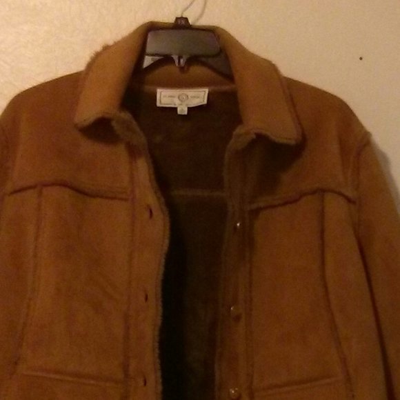NWOT St. John Sport Faux Shearling Jacket Size L Aviator Bomber Teddy - Picture 4 of 15